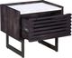 Moe's Home Collection Paloma Black Nightstand with White Marble Top-1
