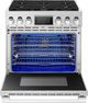 SKS 36" Stainless Steel Smart Pro-Style Natural Gas Range with 6 Burners-0