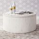 Liberty Furniture Modern Farmhouse Flea Market White Drum Cocktail Table-1