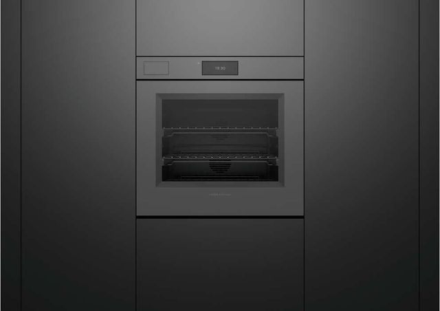 Fisher & Paykel Series 11 Minimalist 30" Grey Glass Steam Assist Wall Oven with Self-Cleaning-2