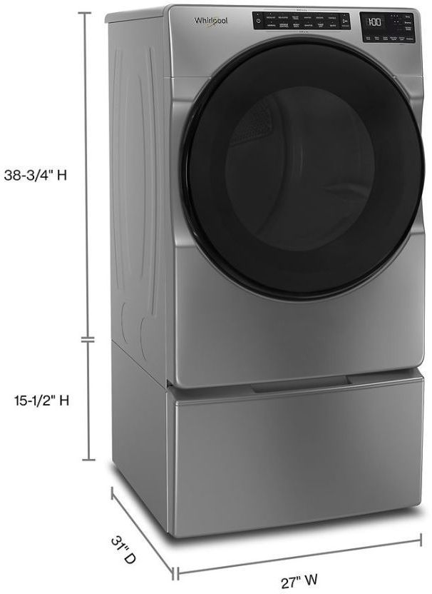 Whirlpool® 7.4 Cu. Ft. Chrome Shadow Front Load Gas Dryer -4