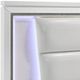 Elements International Moondance White Twin Upholstered Panel Bed-4
