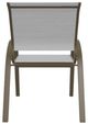 Telescope Casual Aruba Abalone/Beachwood Aluminum/Fabric Outdoor Sling Stacking Cafe Chair-3