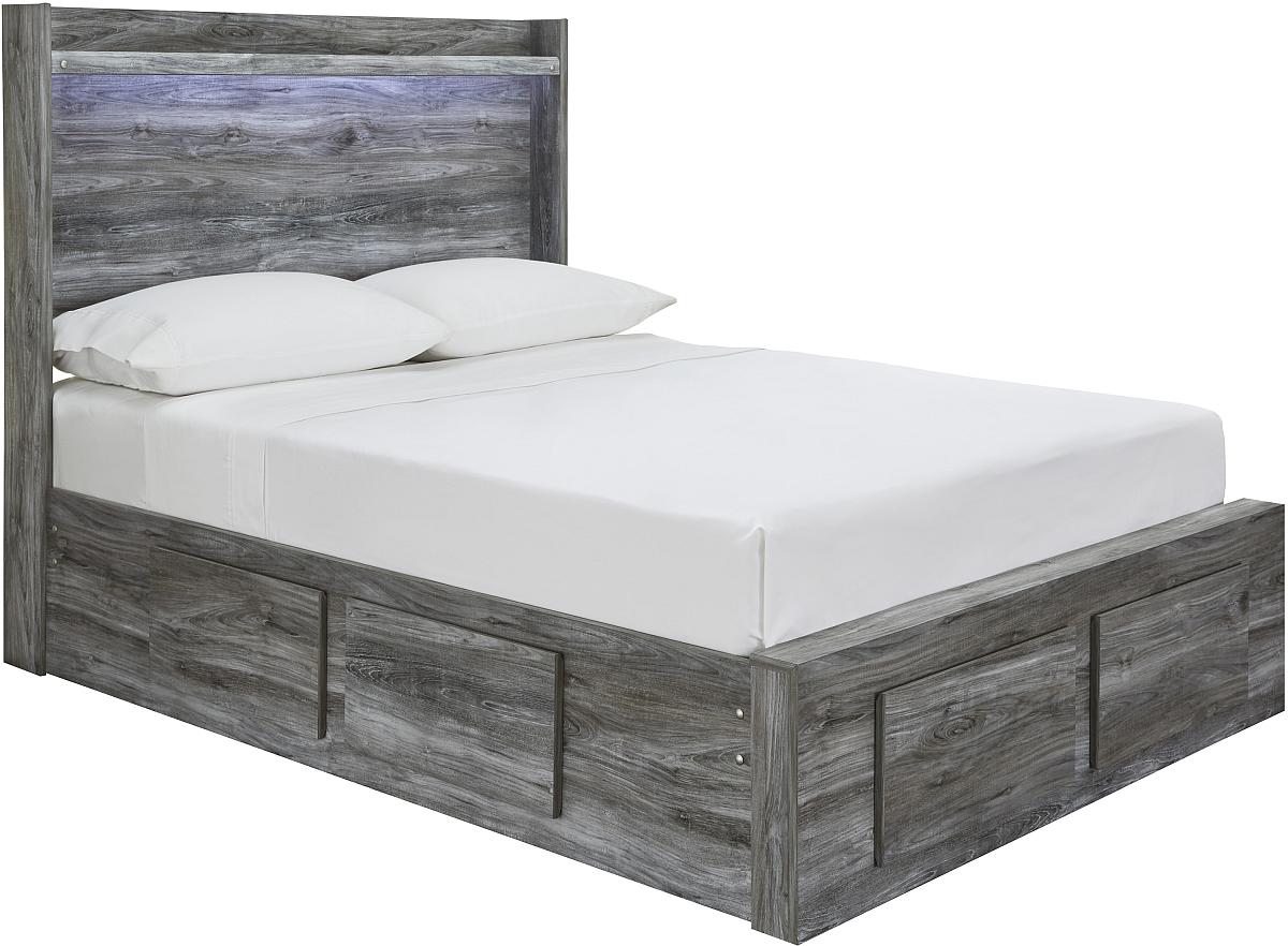 Baystorm Panel Bed with 6 Drawer Storage - Gray Baystorm Panel Bed with 6 Drawer Storage - Gray
