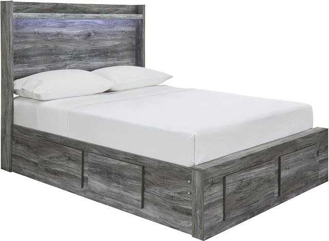 Baystorm Panel Bed with 6 Drawer Storage - Gray