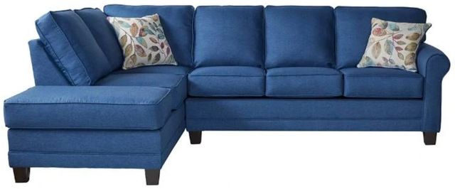 Hughes Furniture® 3700 2-Piece Jitterbug Denim Left-Arm Facing Sectional and Chaise-0