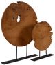 Furniture Classics 2-Piece Brown Teak Sculpture Set-0