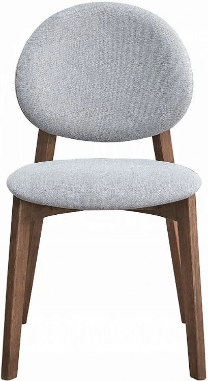 ACME Furniture Hadasa 2-Piece Light Gray/Walnut Dining Side Chair Set-3