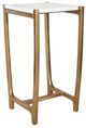 Uttermost® Affinity White Accent Table with Gold Base-0