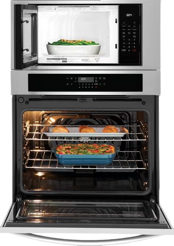 Frigidaire® 30” Stainless Steel Oven/Micro Combo Electric Wall Oven with Air Fry-3