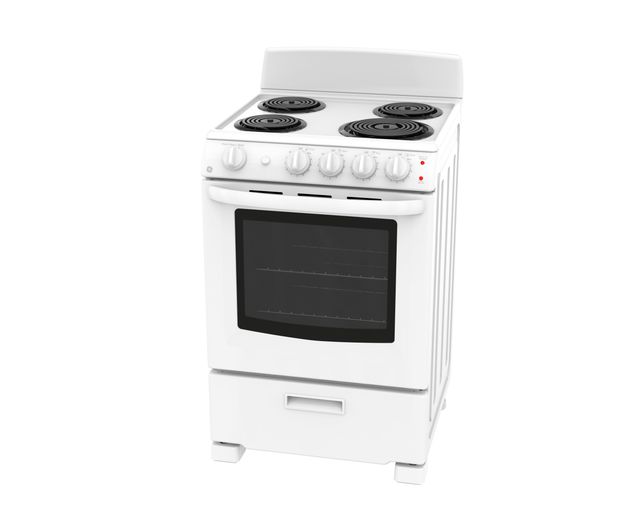 GE® 24" White Freestanding Electric Range-3