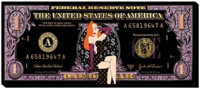 Classy Living Expressive Jessica Rabbit Money Wall Art-0