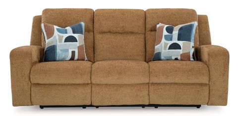 Signature Design by Ashley® Kanlow Honey Manual Reclining Sofa-1