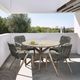 Armen Living Brielle 2-Piece Gray/Light Ucalyptus Rope/Wood Outdoor Dining Arm Chair Set-1