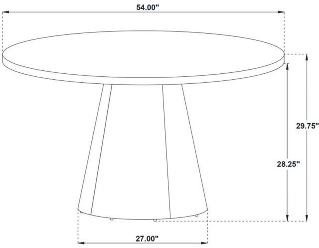 Coaster® Franklin Dark Brown Pedestal Dining Table-2