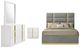 Coaster® Ines 5-Piece Gray/White High Gloss Queen Panel Bedroom Set-0