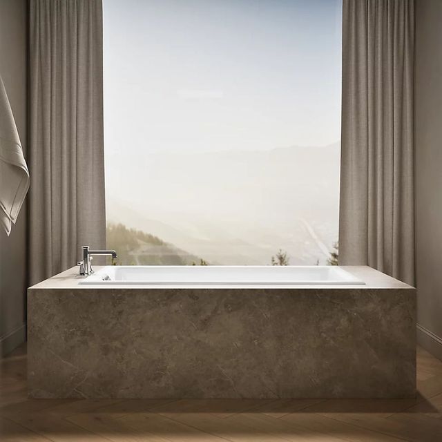 KOHLER® Tea-for-Two® White 66" x 36" Drop-in/Undermount Bath-3