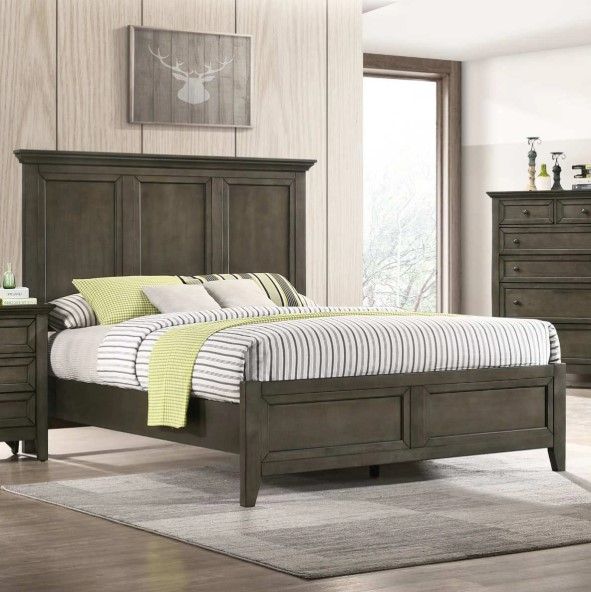 Intercon San Mateo Gray King Standard Panel Bed-1