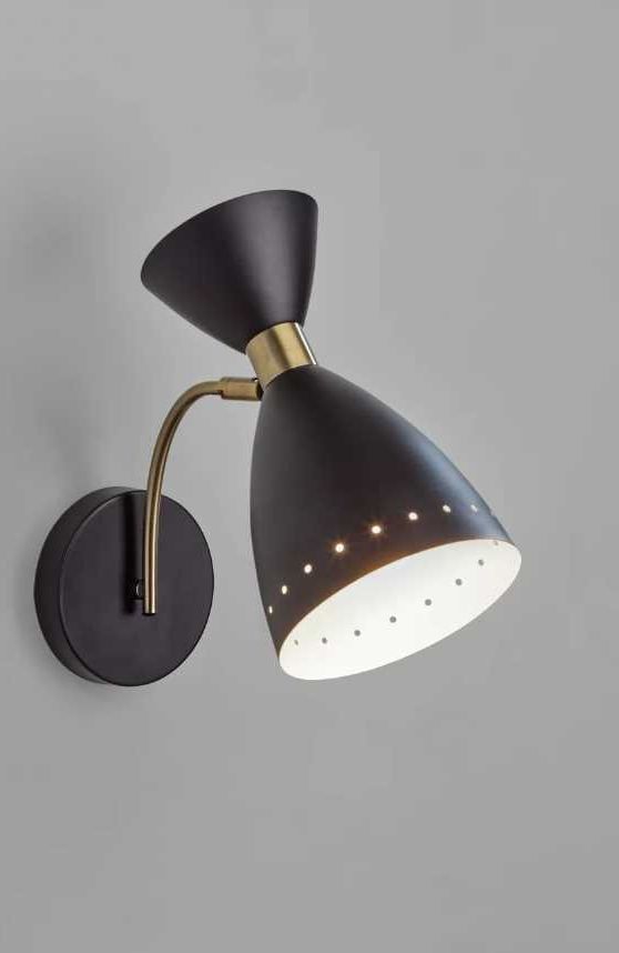 Adesso® Oscar Black Wall Light-1