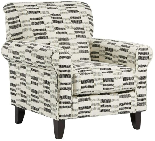 Fusion Furniture Popstitch Pebble Murdock Domino Black/White Accent Chair-0