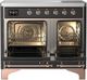 Ilve® Majestic III 40" Graphite Matte Pro Style Induction Range with Solid Door and Copper Trim-1