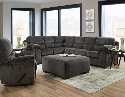 Peak Living Lucille  2-Piece  Charcoal  Sectional-0