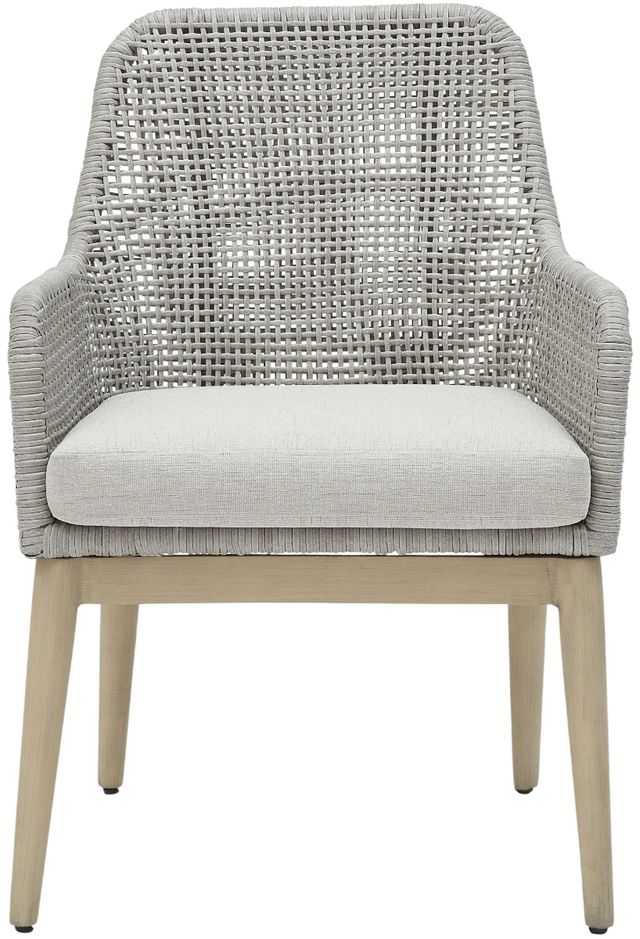 Signature Design by Ashley® Seton Creek 2-Piece Gray Aluminum/Resin Outdoor Dining Arm Chair-3