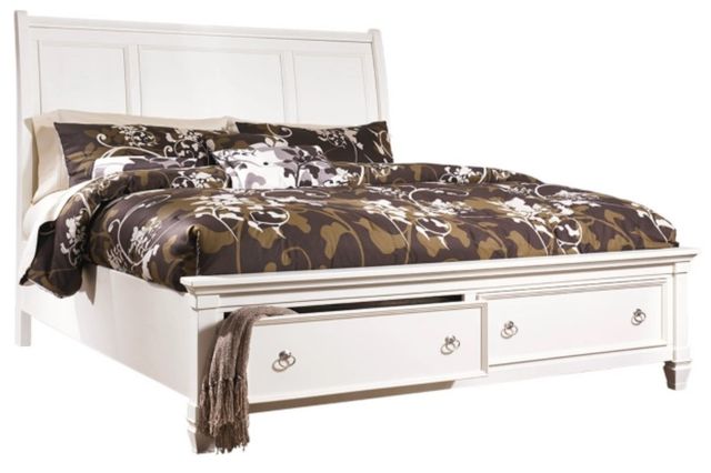 Millennium® by Ashley® Prentice 3-Piece White Queen Sleigh Bed Set-1