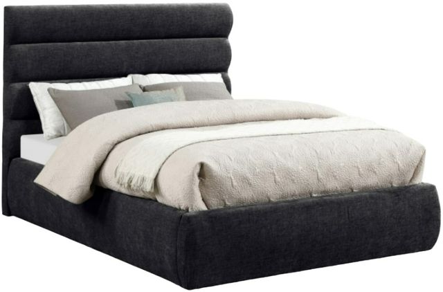 Meridian Furniture Adam Black Full 52" Upholstered Panel Bed-0