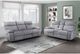Mazin Furniture Casper Grey Manual Double Reclining Loveseat with Console-2