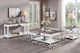 ECI Furniture La Sierra Grayish-Brown End Table with Distressed White Base-1