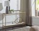 Signature Design by Ashley® Ryandale Glass Top Sofa Table with Antique Brass Base-4