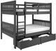 Donco Kids Austin Mission Dark Gray Full/Full Bunk Bed with Drawer Storage-0