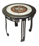Forge Design Izo Glass Top End Table with Metal Legs-1