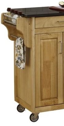 homestyles® Create-a-Cart Black Granite/Natural Kitchen Cart-1