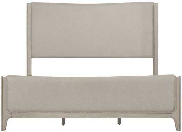 Liberty Furniture New Haven Flax Tone/Sanctuary White Queen Upholstered Panel Bed-2