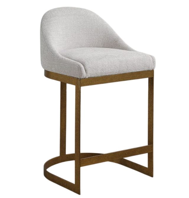 Uttermost® Ira Antique Gold Leaf/Ivory Counter Stool-0