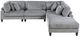 Homelegance® Robstown 5-Piece Gray Modular Sectional with Ottoman-2