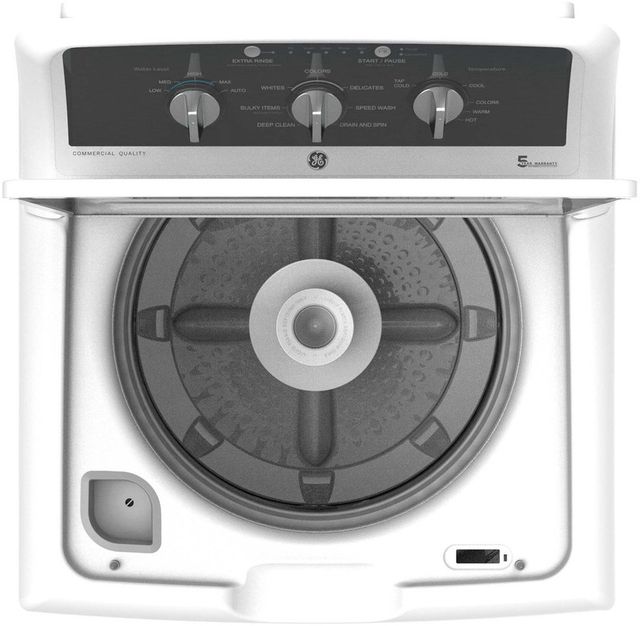 GE® 4.3 Cu. Ft White Top Load Washer with Stainless Steel Basket-1