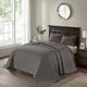 Olliix by Madison Park Dark Grey King Quebec Reversible Bedspread Set-3