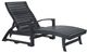 C R Plastic St. Tropez Black Chaise Lounge with Hidden Wheels-0