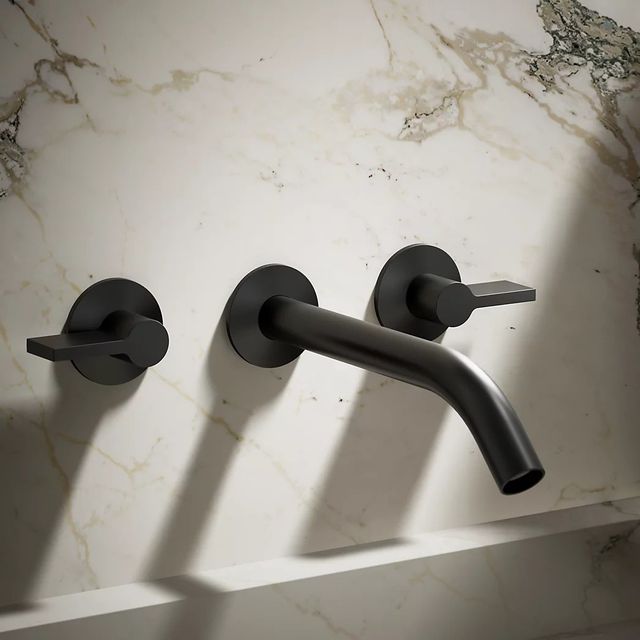 KOHLER® Components® Matte Black Bathroom Sink Faucet Spout with Tube Design-3