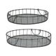 A & B Home 2-Piece Iron Tray Set-1