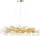 A & B Home Brass/Clear Chandelier with Droplet Design-2