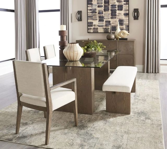 Modus Furniture Oakland Brunette/Oat Upholstered Dining Side Chair-1