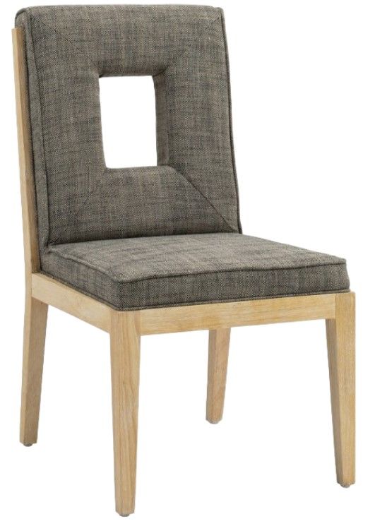 Meridian Furniture Gwendolyn Gray/Natural Upholstered Dining Side Chair-0