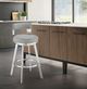 Armen Living Flynn Brushed Stainless Steel/Light Gray 26'' Bar Stool-1
