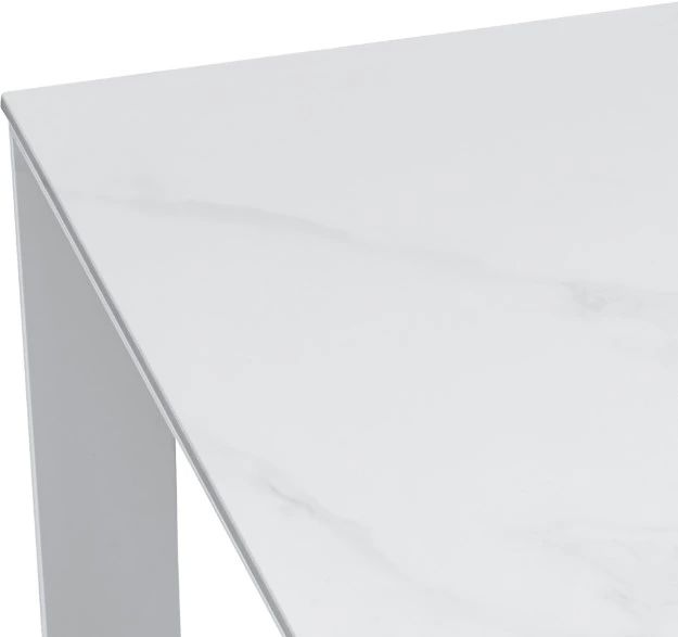 Intercon Alexa White Aluminum/Stone Outdoor Dining Table-4