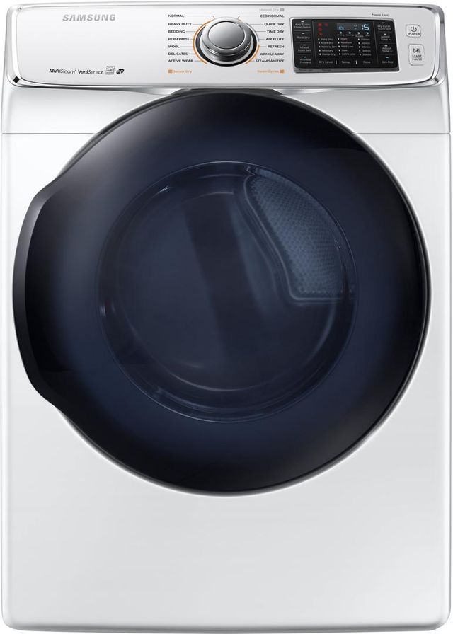 Samsung 7.5 Cu. Ft. White Front Load Gas Dryer-0