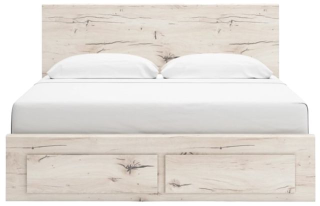 Benchcraft® Lawroy Light Natural King Panel Storage Bed-3